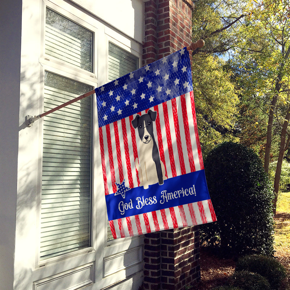 Patriotic USA Smooth Fox Terrier Flag Canvas House Size BB3093CHF  the-store.com.