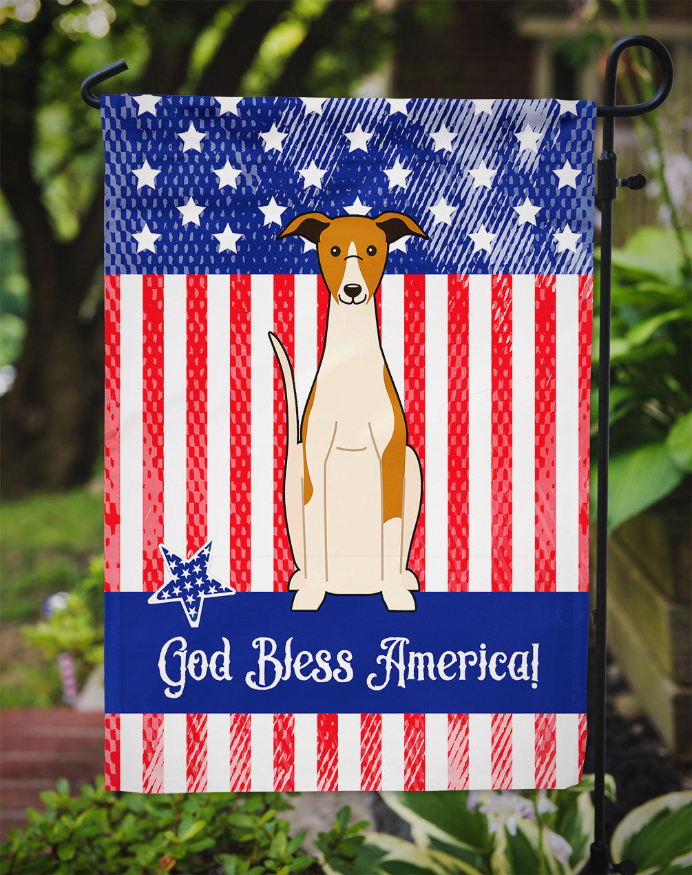 Patriotic USA Whippet Flag Garden Size BB3094GF  the-store.com.