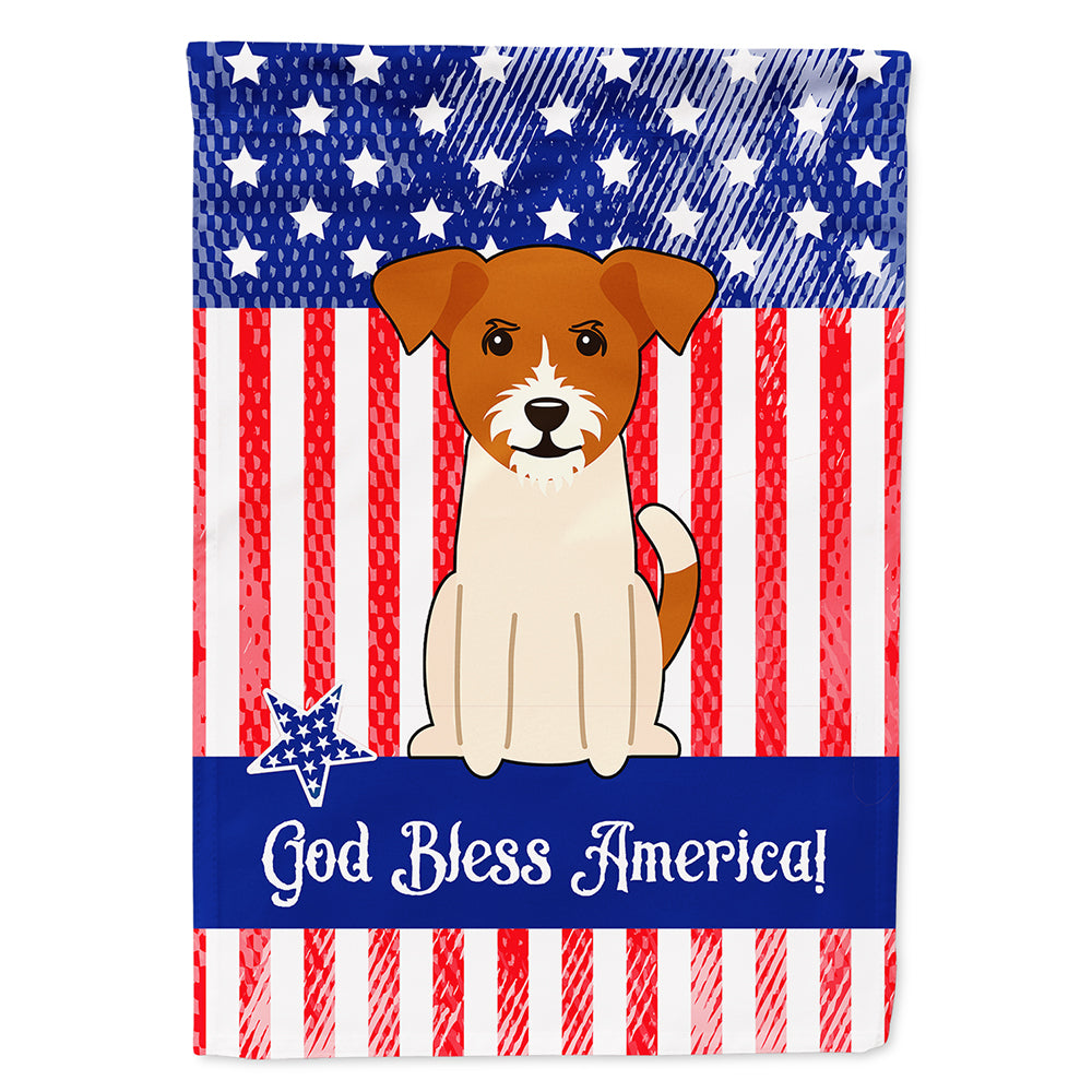 Patriotic USA Jack Russell Terrier Flag Canvas House Size BB3103CHF