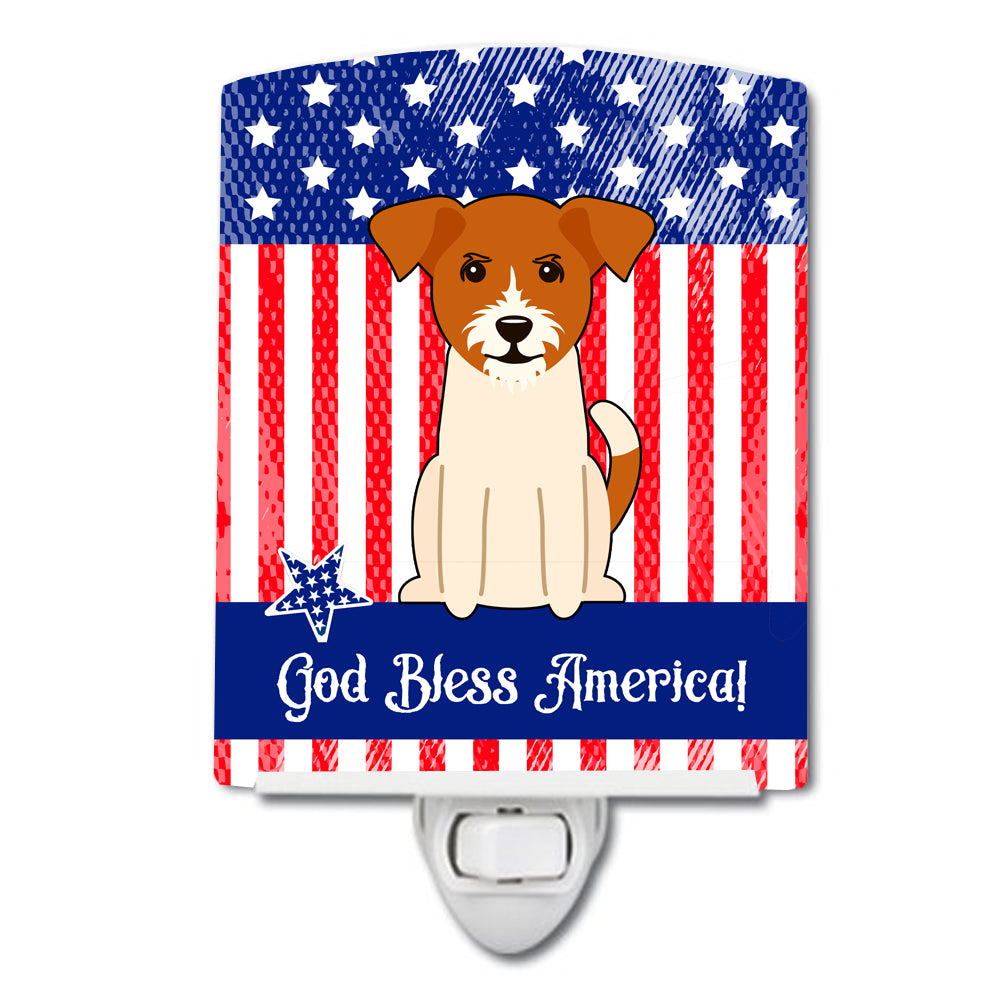 Patriotic USA Jack Russell Terrier Ceramic Night Light BB3103CNL - the-store.com