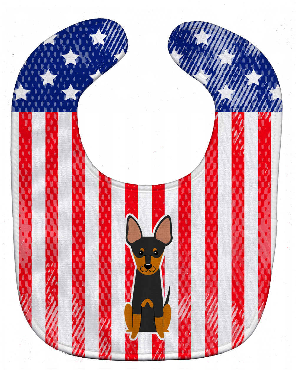 Patriotic USA English Toy Terrier Baby Bib - the-store.com