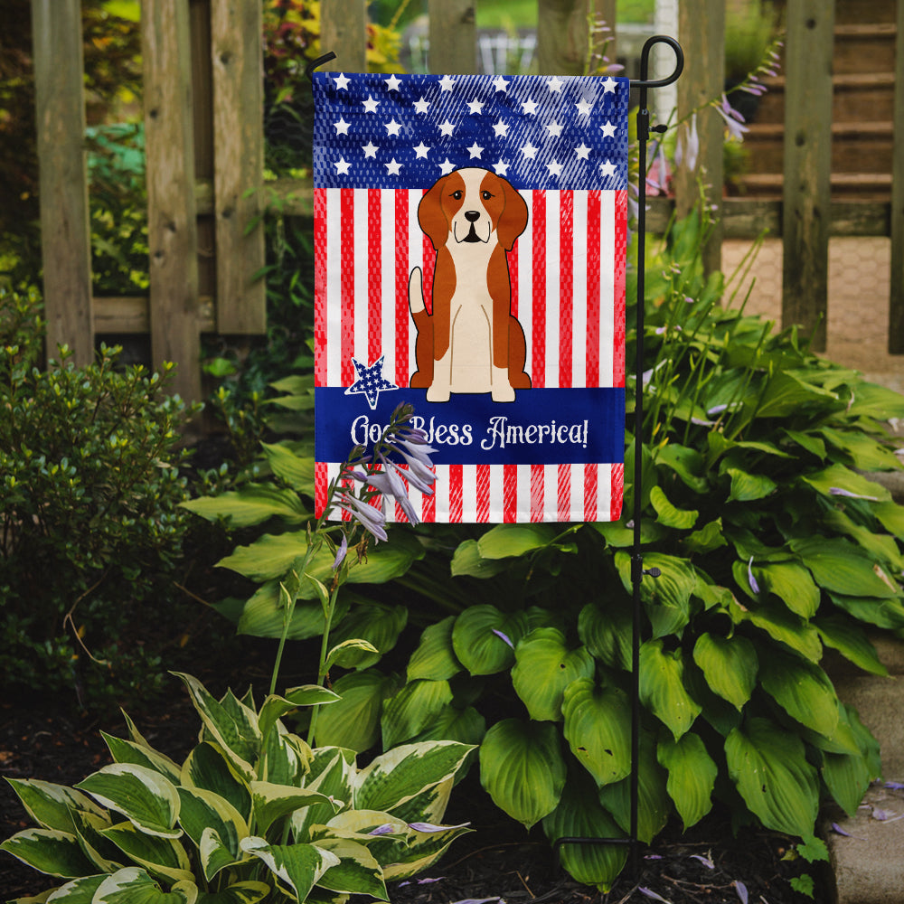 Patriotic USA English Foxhound Flag Garden Size  the-store.com.