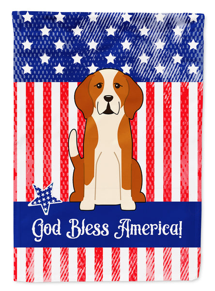 Patriotic USA English Foxhound Flag Garden Size