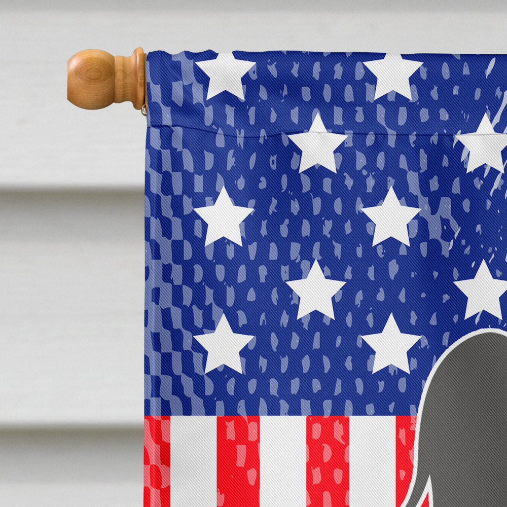 Patriotic USA Chinese Crested Black Flag Canvas House Size BB3107CHF  the-store.com.
