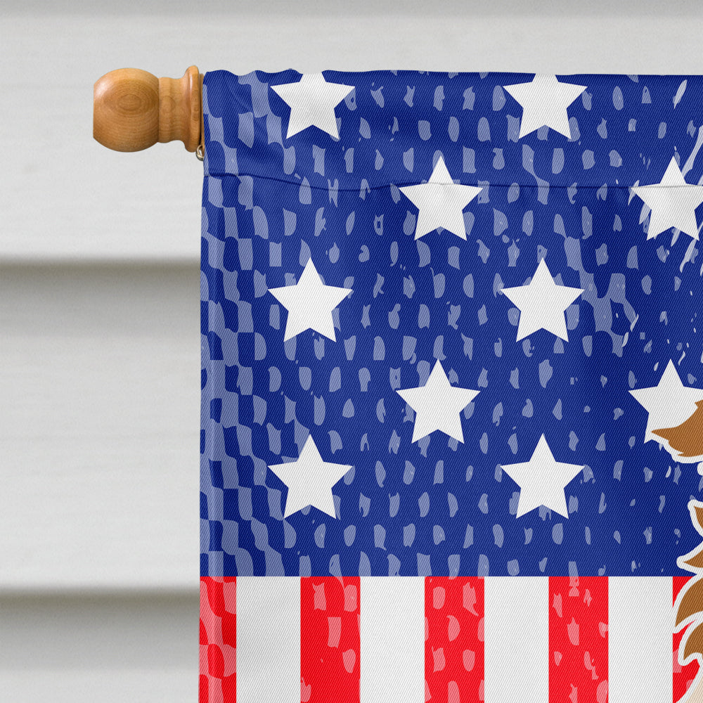 Patriotic USA Border Collie Red White Flag Canvas House Size BB3114CHF  the-store.com.