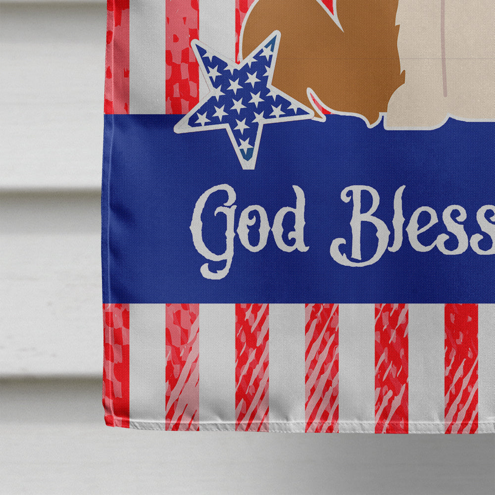Patriotic USA Border Collie Red White Flag Canvas House Size BB3114CHF  the-store.com.