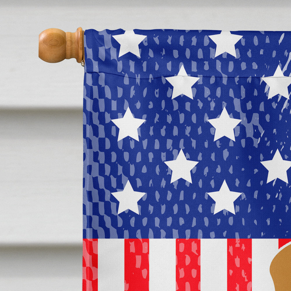 Patriotic USA English Bulldog Red Flag Canvas House Size BB3117CHF