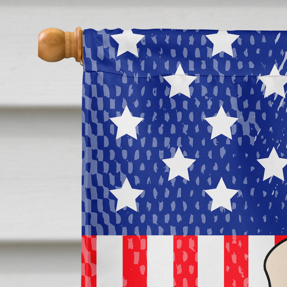 Patriotic USA English Bulldog White Flag Canvas House Size BB3118CHF  the-store.com.