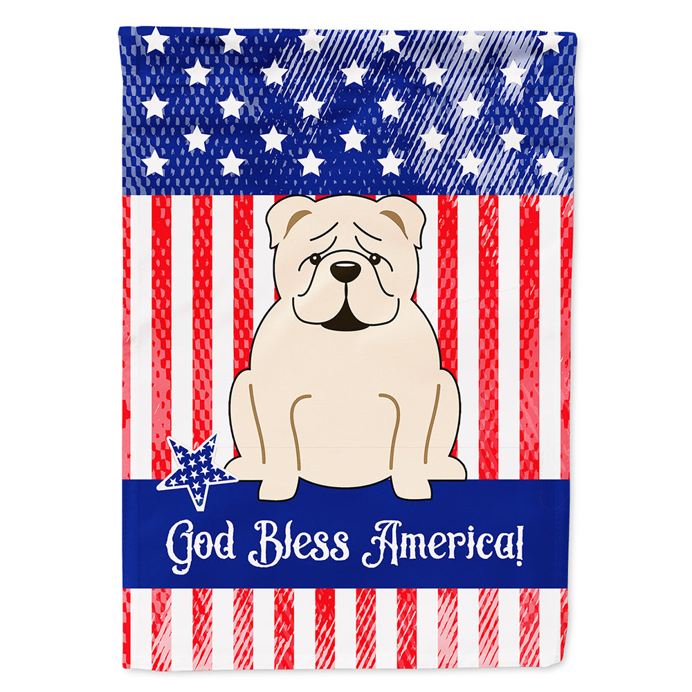Patriotic USA English Bulldog White Flag Canvas House Size BB3118CHF  the-store.com.