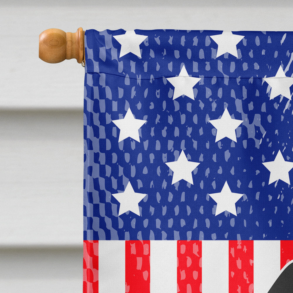 Patriotic USA Wire Haired Dachshund Dapple Flag Canvas House Size BB3123CHF  the-store.com.