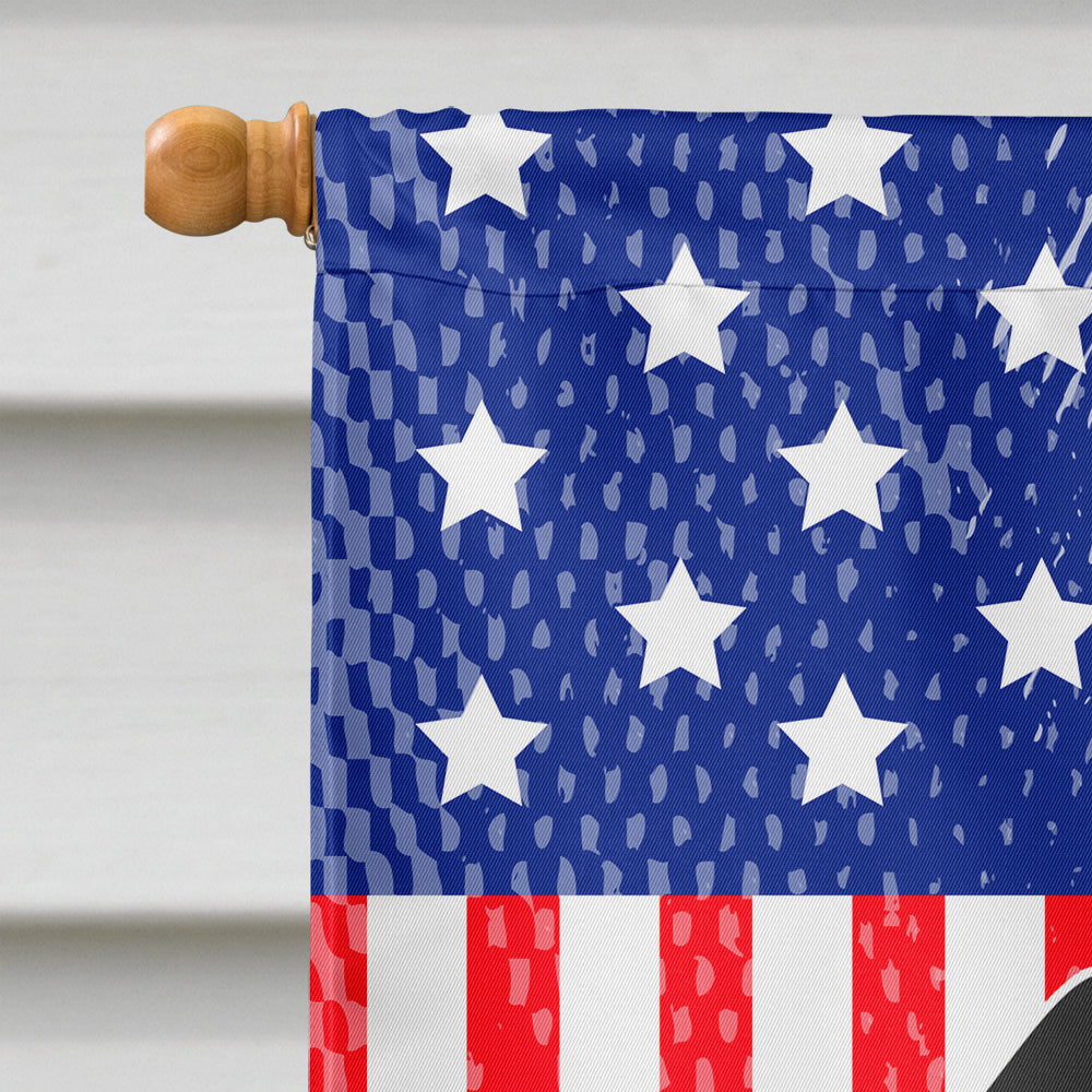 Patriotic USA Dachshund Black Tan Flag Canvas House Size BB3127CHF
