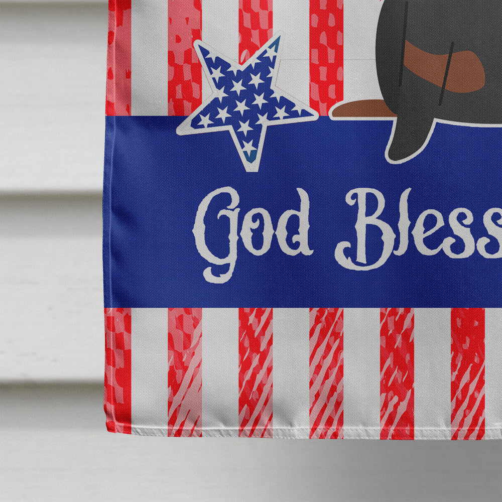 Patriotic USA Dachshund Black Tan Flag Canvas House Size BB3127CHF