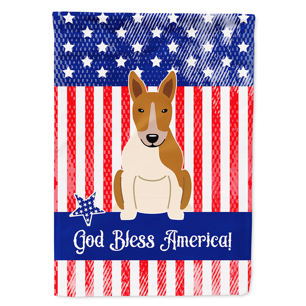 Patriotic USA Bull Terrier Red White Flag Canvas House Size BB3130CHF