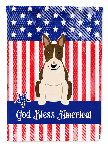 Patriotic USA Bull Terrier Dark Brindle Flag Garden Size