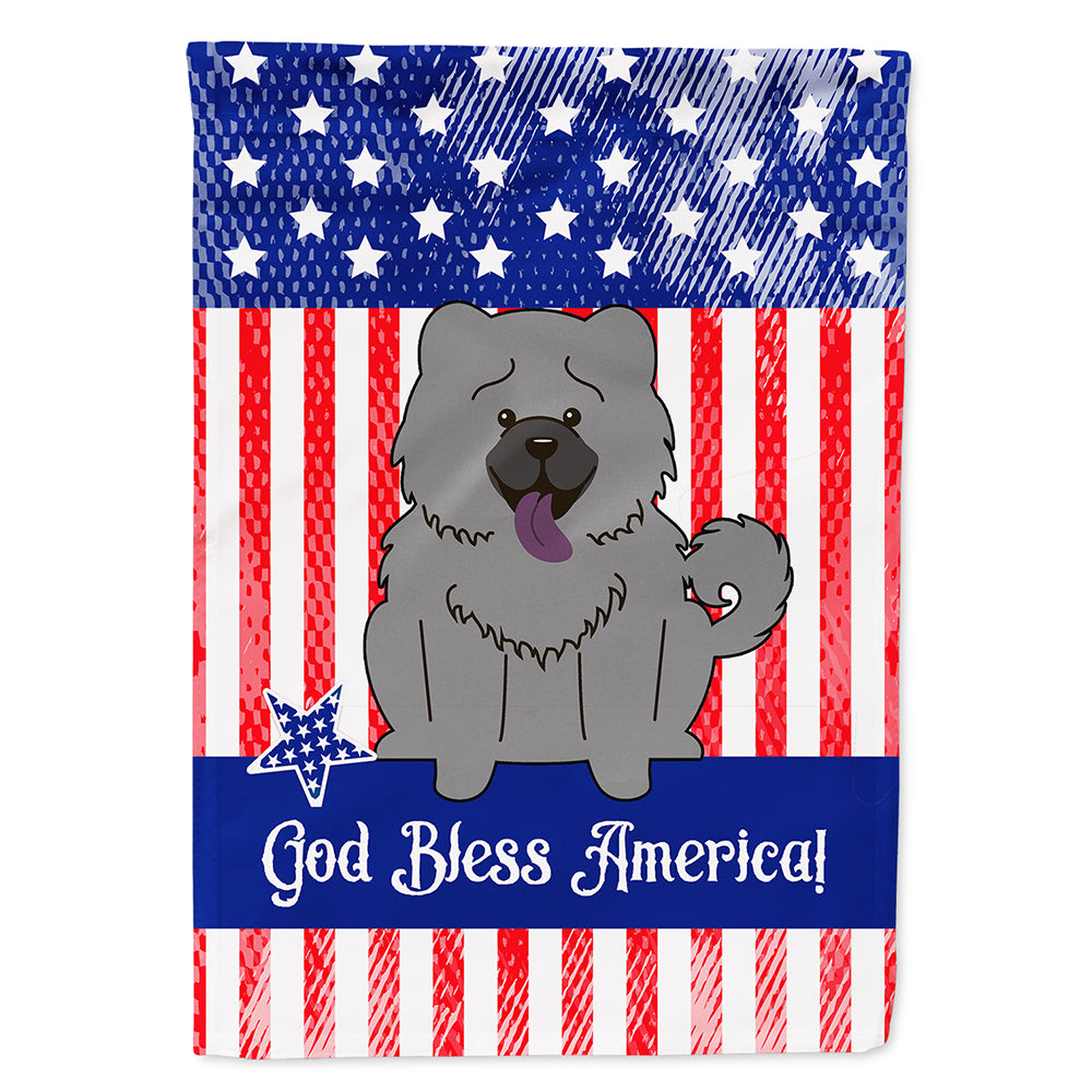 Patriotic USA Chow Chow Blue Flag Canvas House Size BB3134CHF  the-store.com.