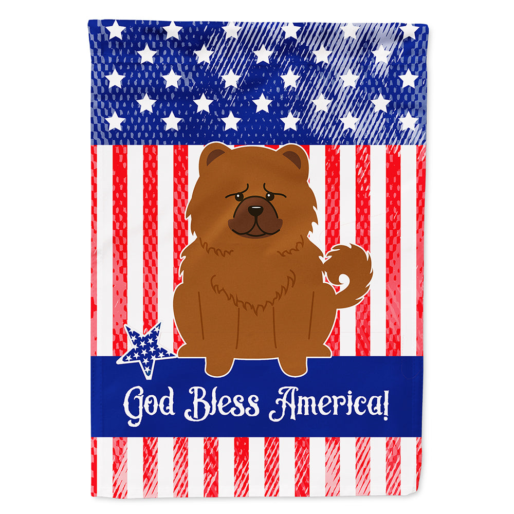Patriotic USA Chow Chow Red Flag Canvas House Size BB3137CHF