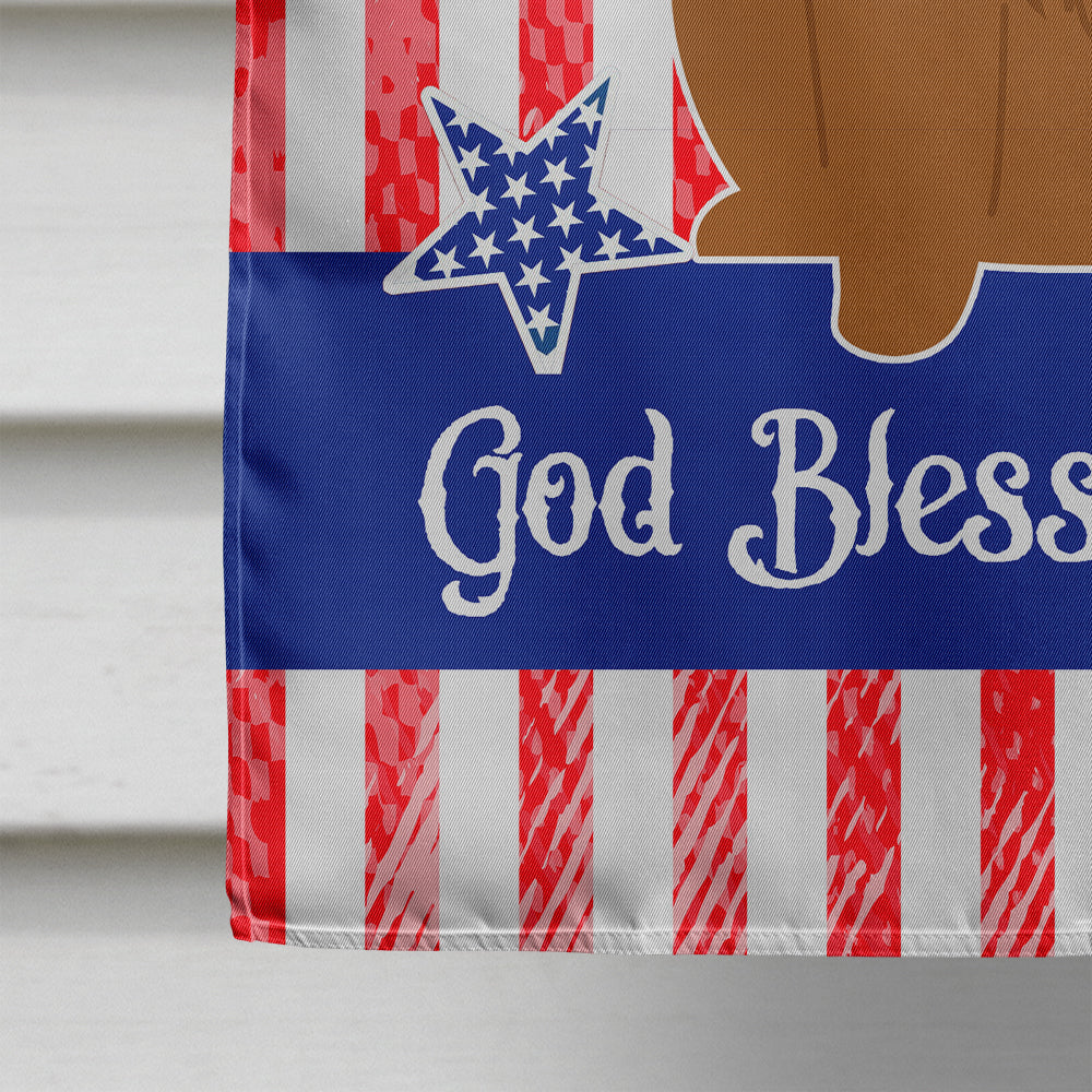 Patriotic USA Chow Chow Red Flag Canvas House Size BB3137CHF  the-store.com.