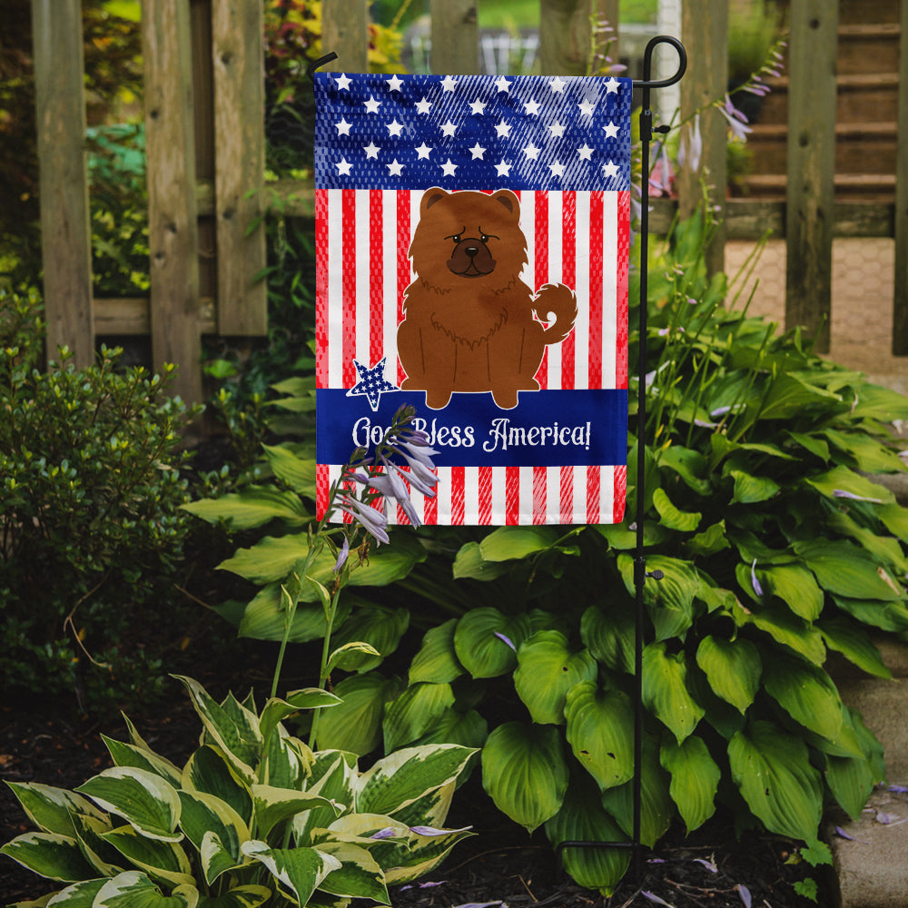 Patriotic USA Chow Chow Red Flag Garden Size