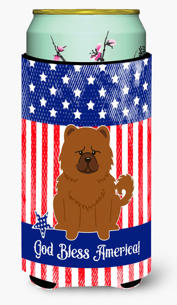 Patriotic USA Chow Chow Red Tall Boy Beverage Insulator Hugger by Caroline's Treasures