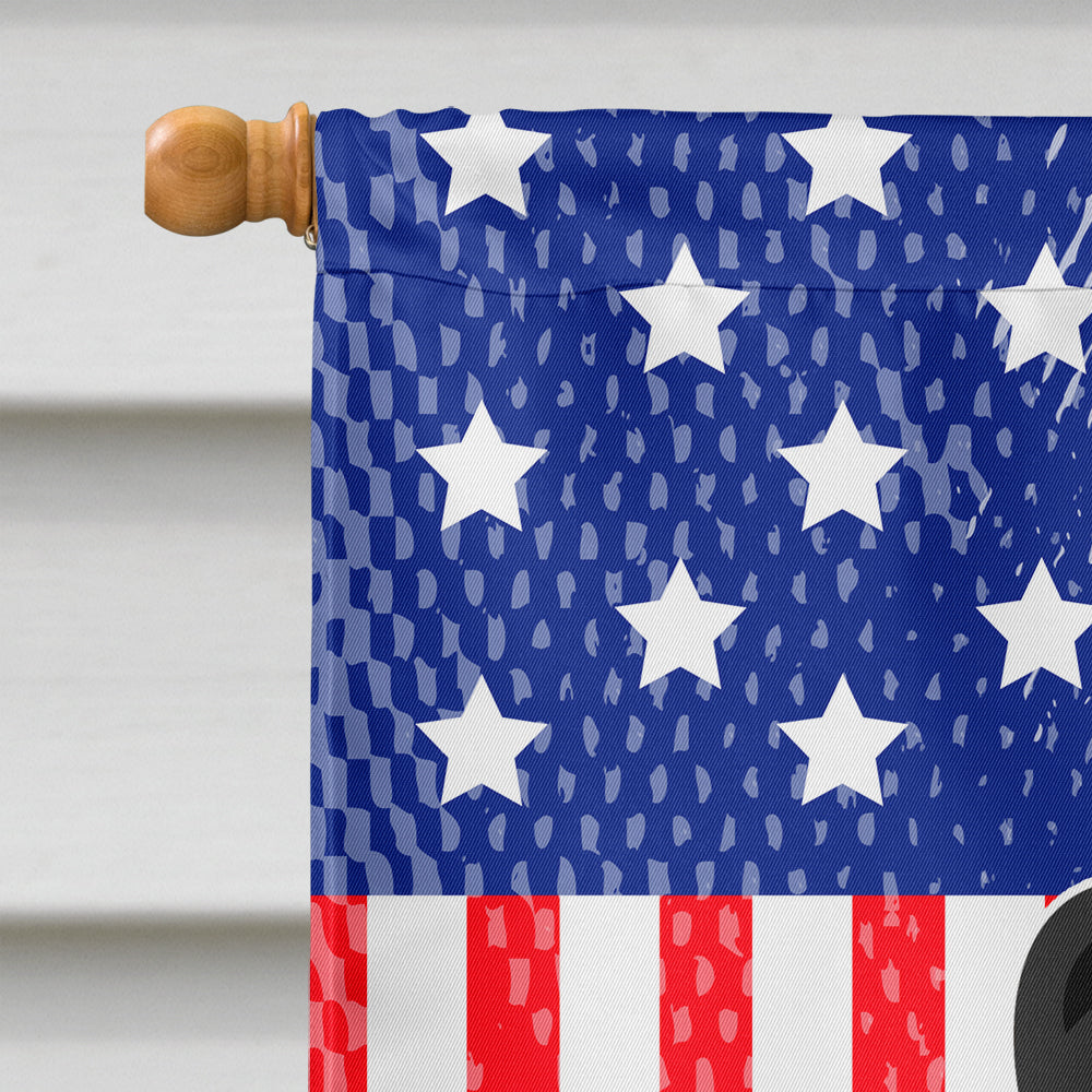 Patriotic USA Chow Chow Black Flag Canvas House Size BB3138CHF
