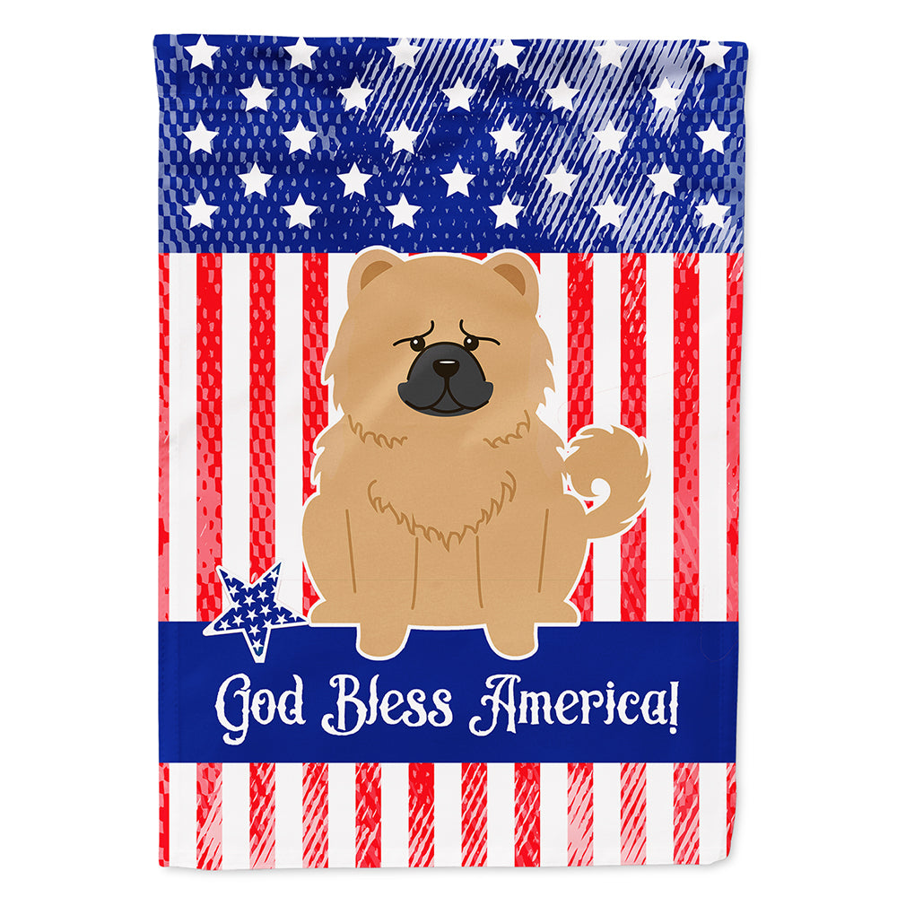 Patriotic USA Chow Chow Cream Flag Canvas House Size BB3139CHF