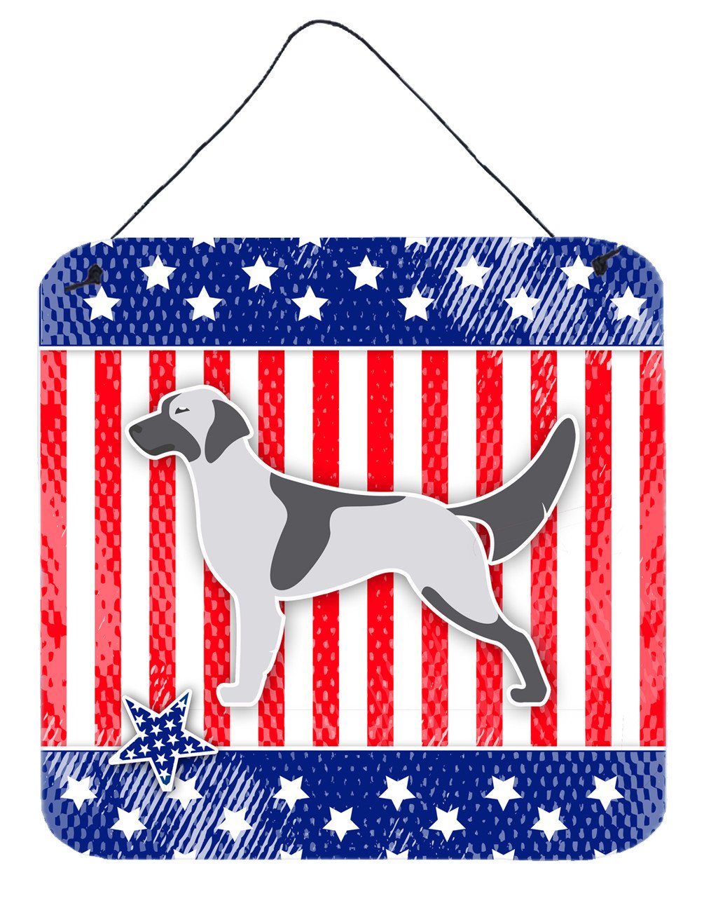 USA Patriotic English Setter Wall or Door Hanging Prints BB3281DS66 by Caroline&#39;s Treasures