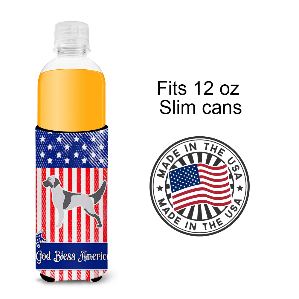 USA Patriotic English Setter  Ultra Hugger for slim cans BB3281MUK  the-store.com.