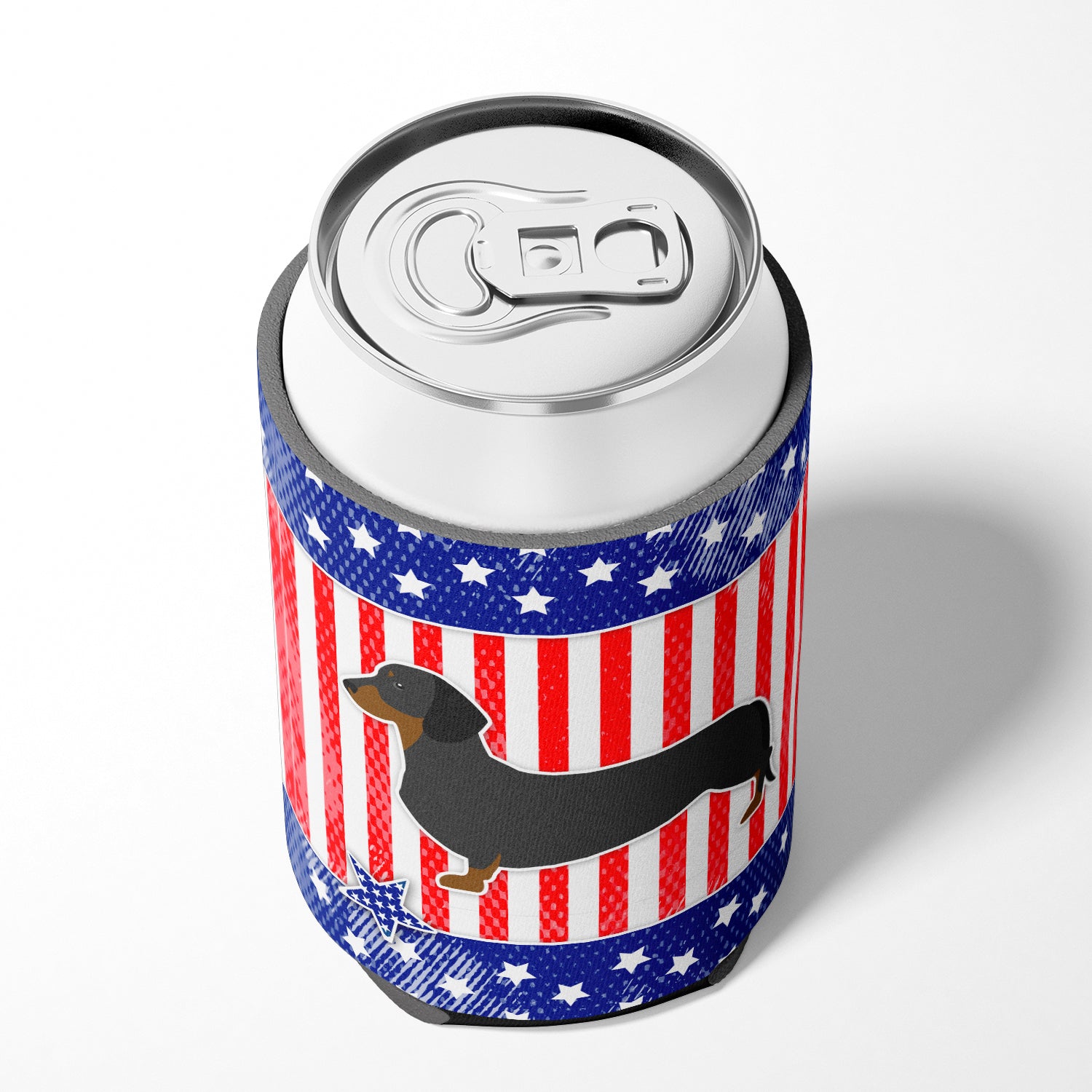 USA Patriotic Dachshund Can or Bottle Hugger BB3282CC  the-store.com.