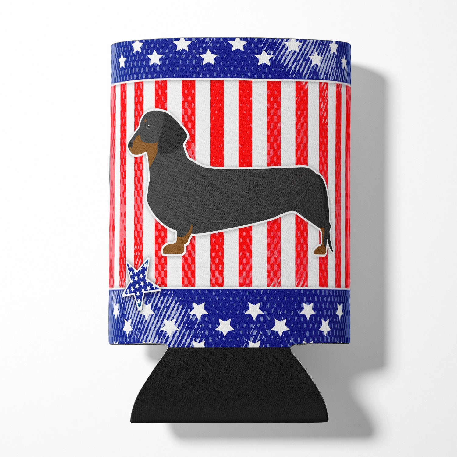 USA Patriotic Dachshund Can or Bottle Hugger BB3282CC  the-store.com.