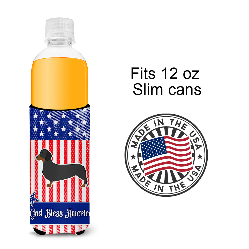 USA Patriotic Dachshund  Ultra Hugger for slim cans BB3282MUK  the-store.com.