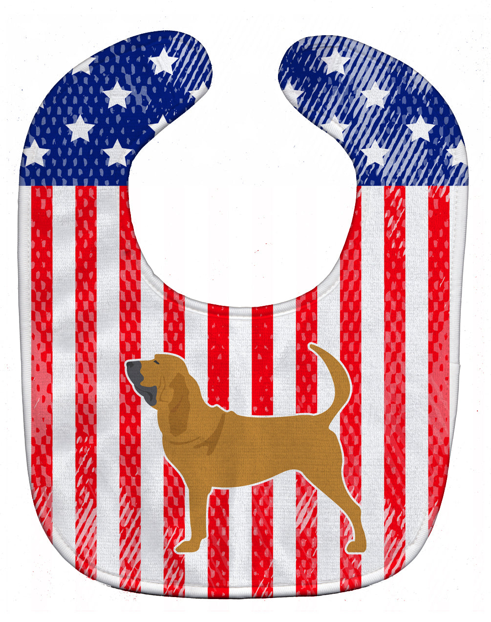 USA Patriotic Bloodhound Baby Bib BB3284BIB - the-store.com