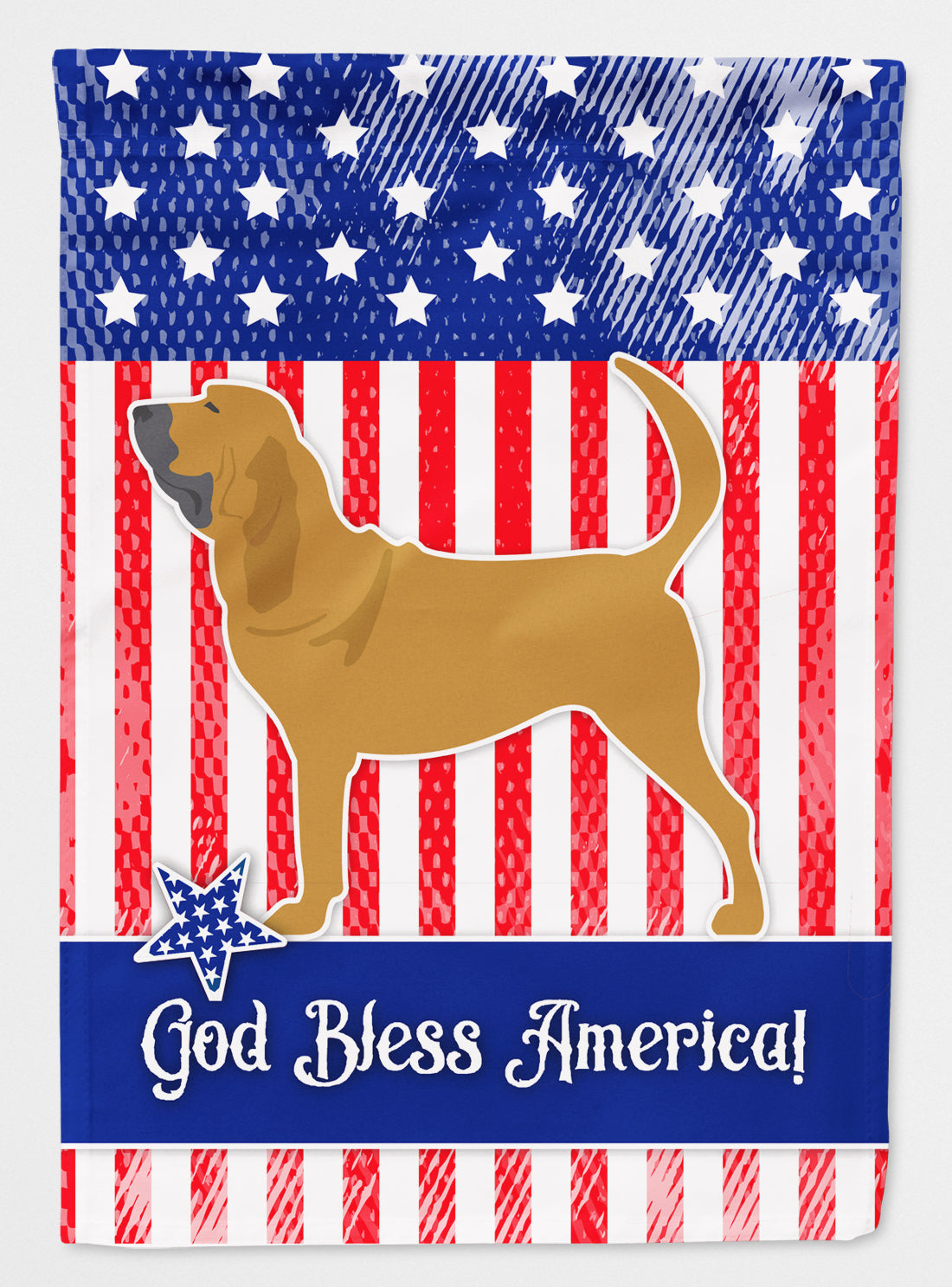 USA Patriotic Bloodhound Flag Canvas House Size BB3284CHF