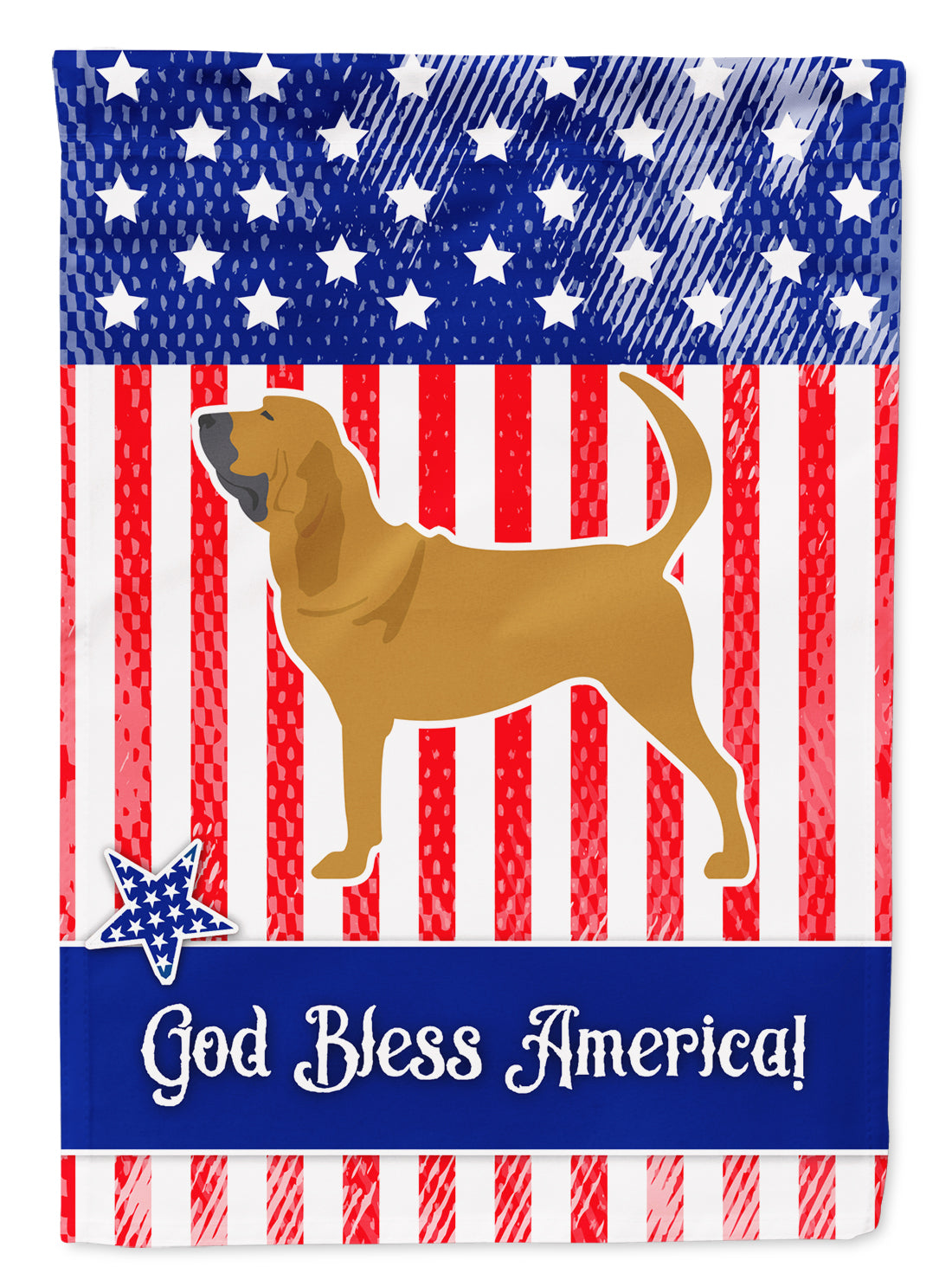 USA Patriotic Bloodhound Flag Garden Size BB3284GF  the-store.com.