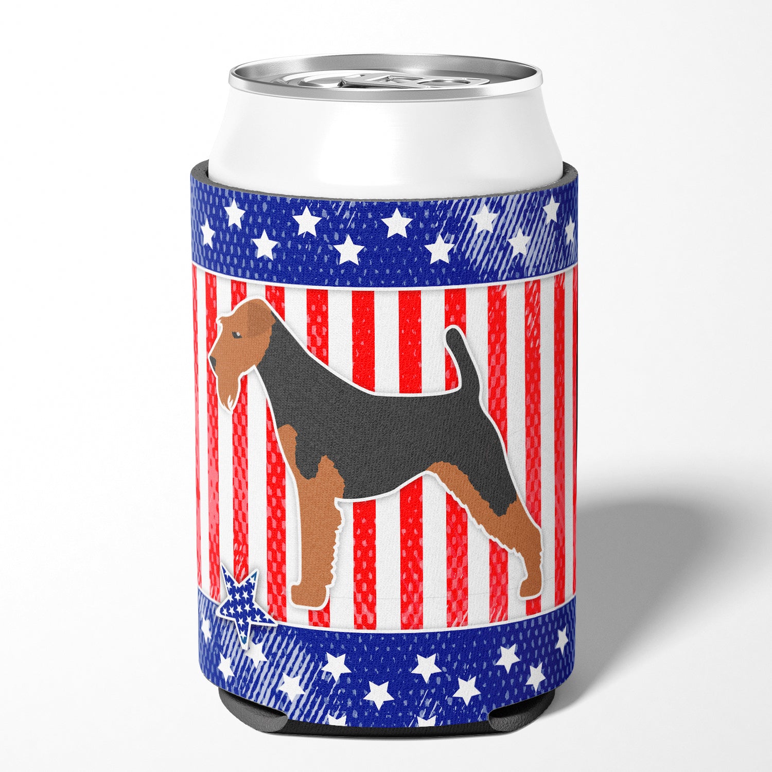 USA Patriotic Welsh Terrier Can or Bottle Hugger BB3285CC  the-store.com.