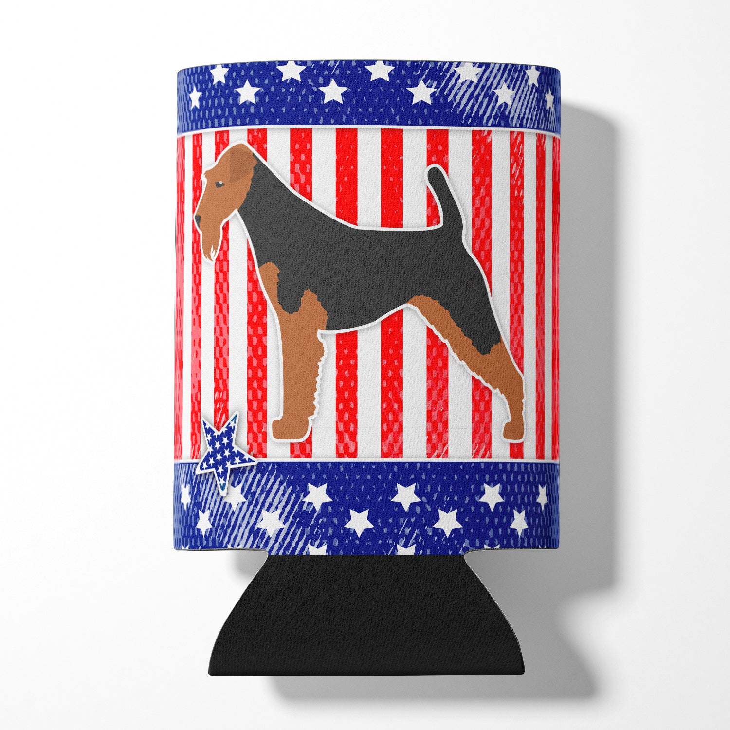 USA Patriotic Welsh Terrier Can or Bottle Hugger BB3285CC  the-store.com.