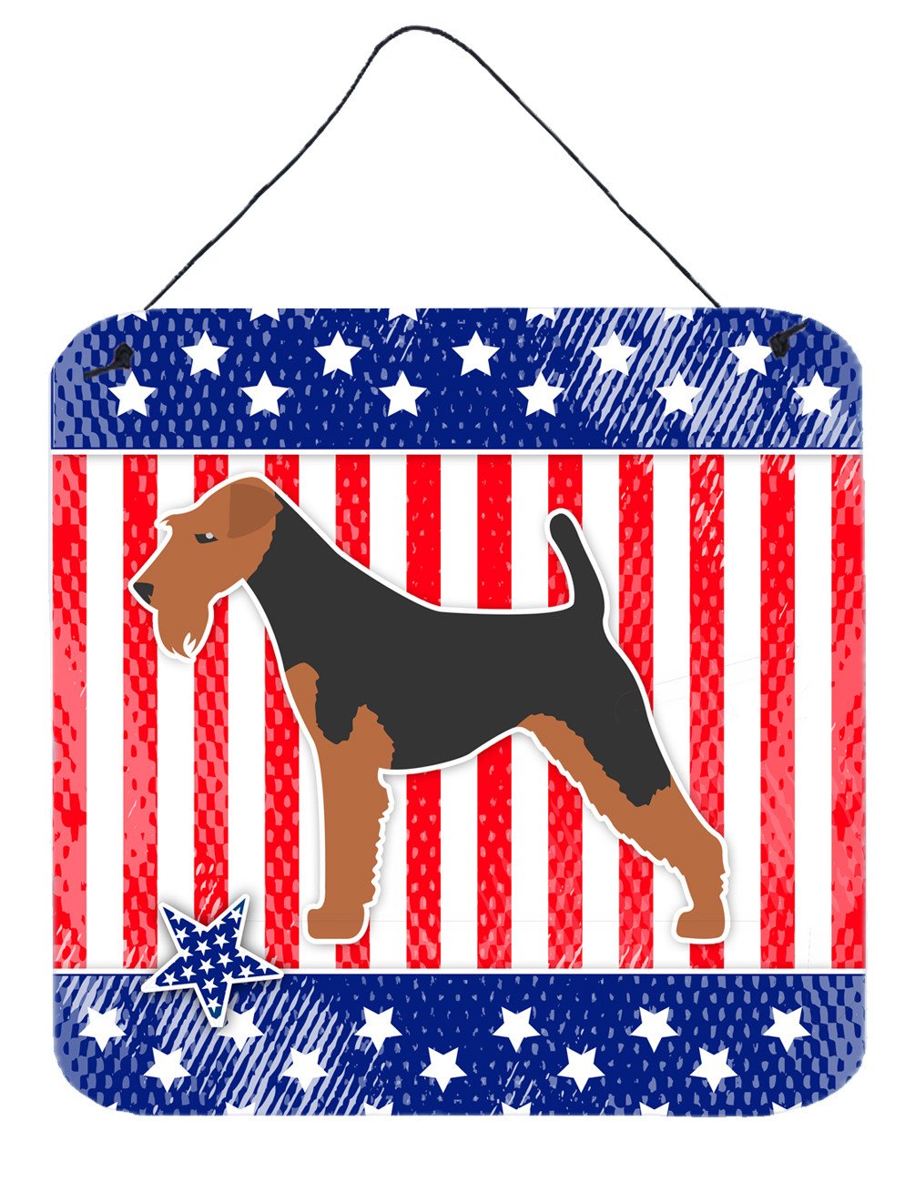 USA Patriotic Welsh Terrier Wall or Door Hanging Prints BB3285DS66 by Caroline&#39;s Treasures