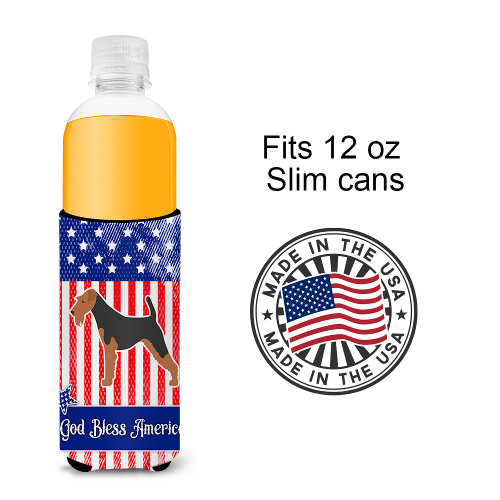 USA Patriotic Welsh Terrier  Ultra Hugger for slim cans BB3285MUK  the-store.com.