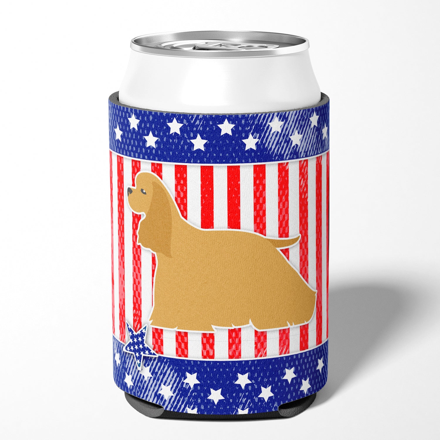 USA Patriotic Cocker Spaniel Can or Bottle Hugger BB3286CC