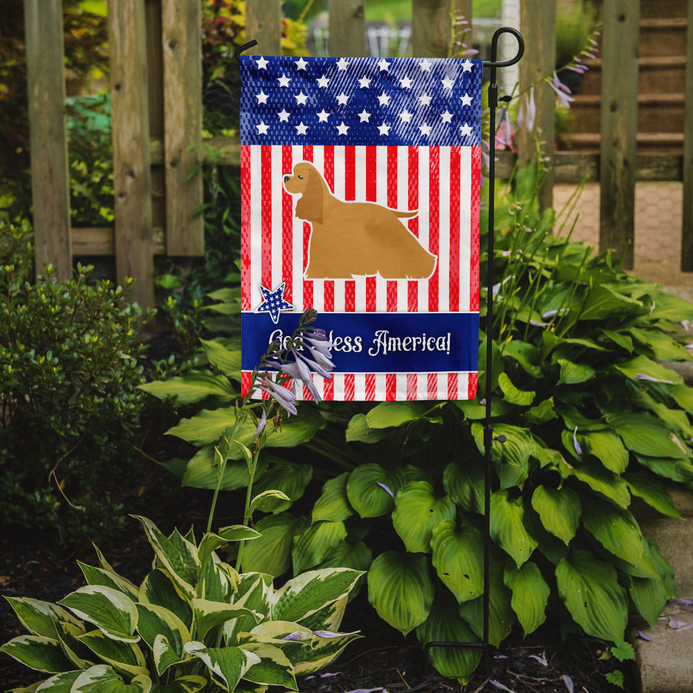 USA Patriotic Cocker Spaniel Flag Garden Size BB3286GF