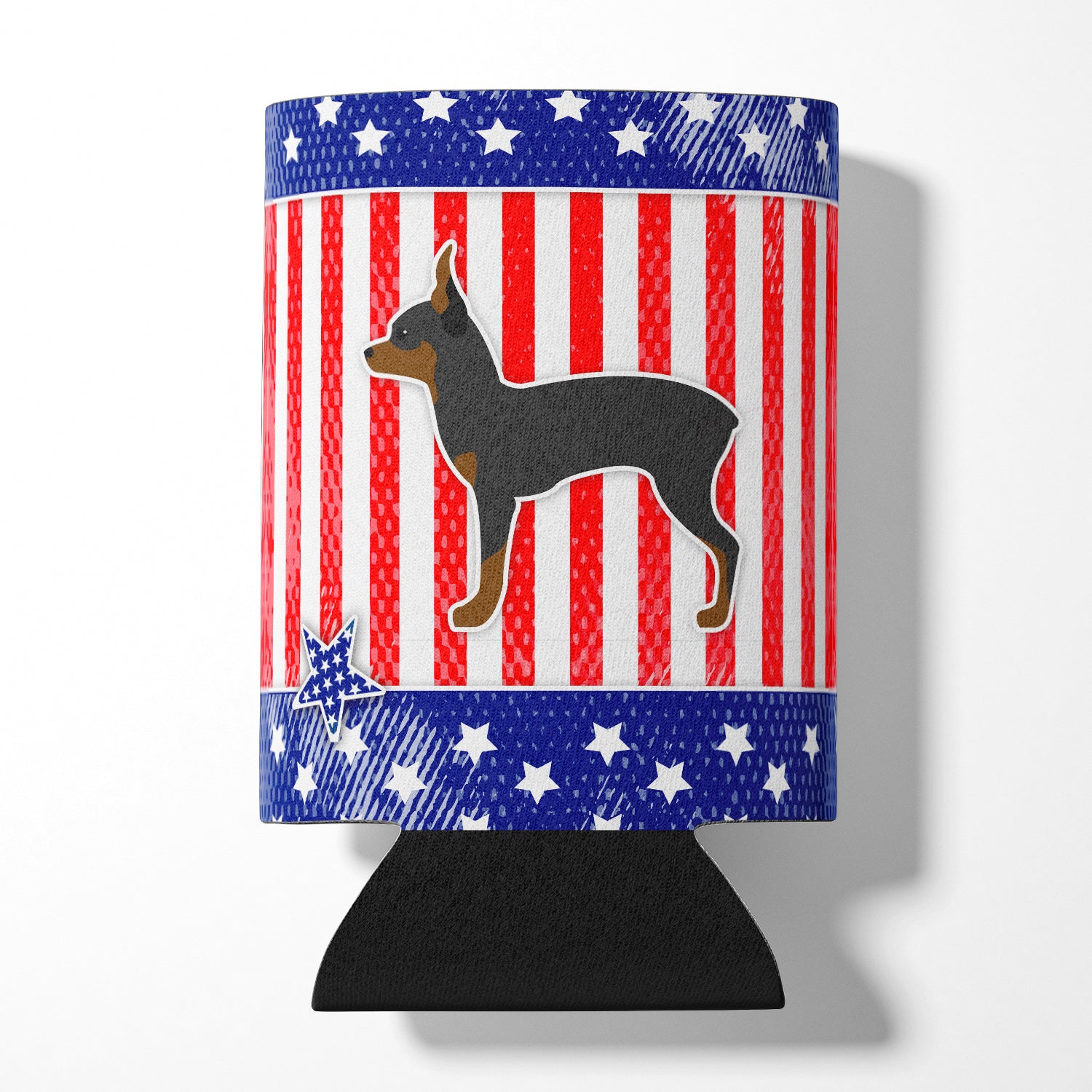 USA Patriotic Toy Fox Terrier Can or Bottle Hugger BB3287CC  the-store.com.