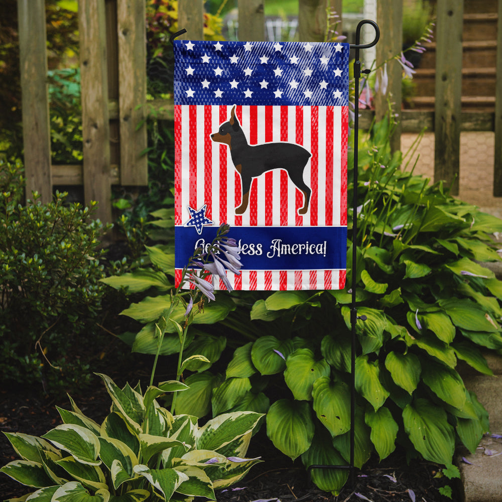 USA Patriotic Toy Fox Terrier Flag Garden Size BB3287GF