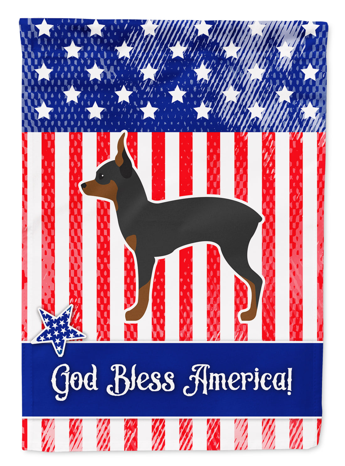 USA Patriotic Toy Fox Terrier Flag Garden Size BB3287GF  the-store.com.