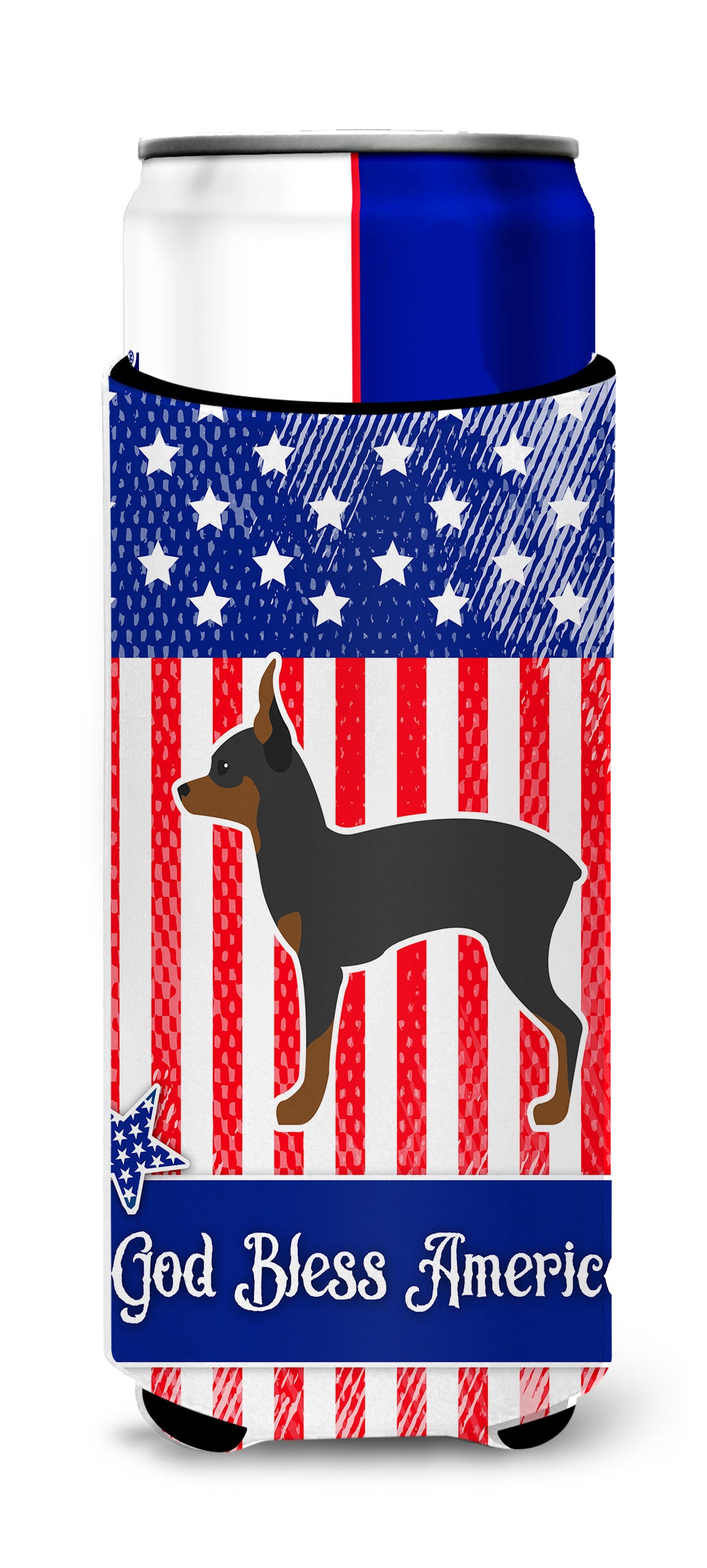 USA Patriotic Toy Fox Terrier  Ultra Hugger for slim cans BB3287MUK  the-store.com.