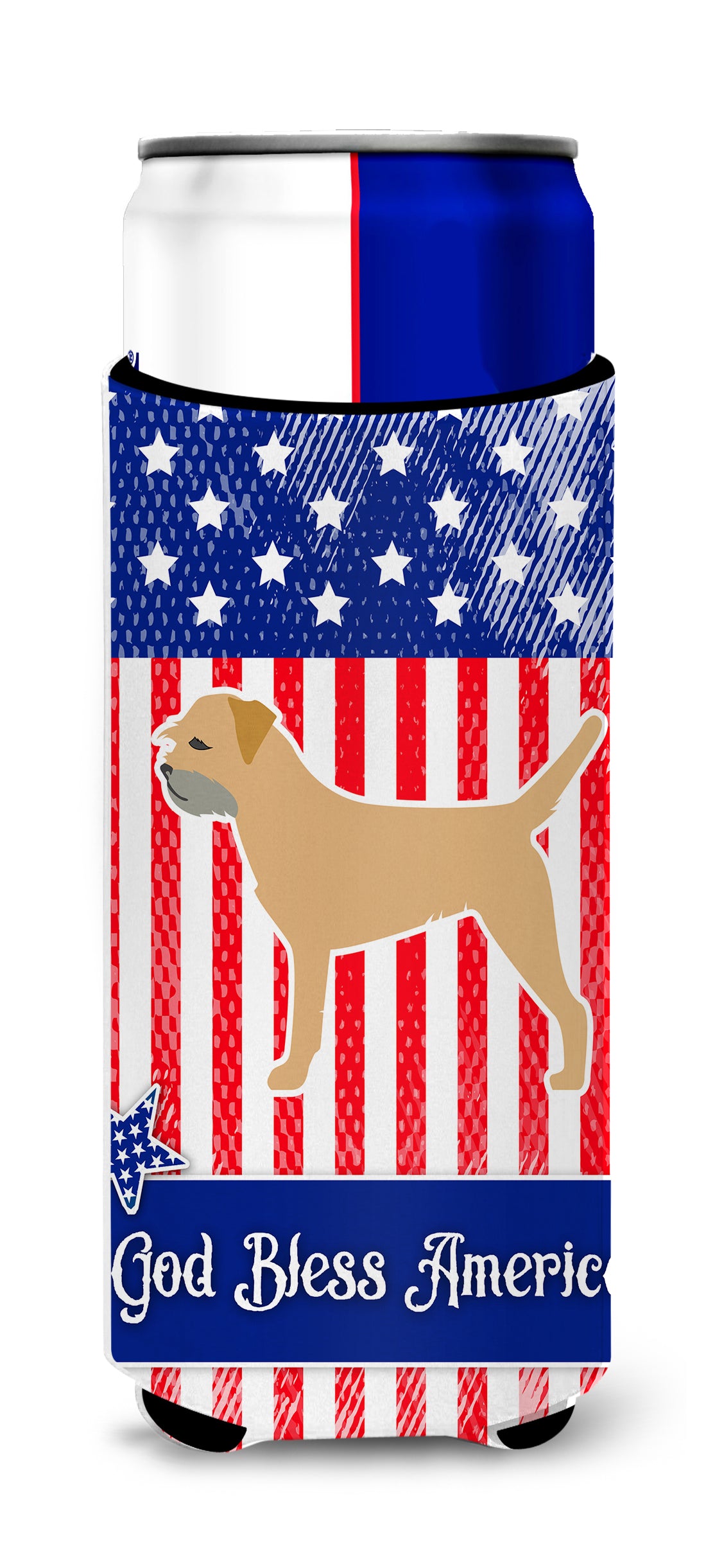 USA Patriotic Border Terrier  Ultra Hugger for slim cans BB3289MUK