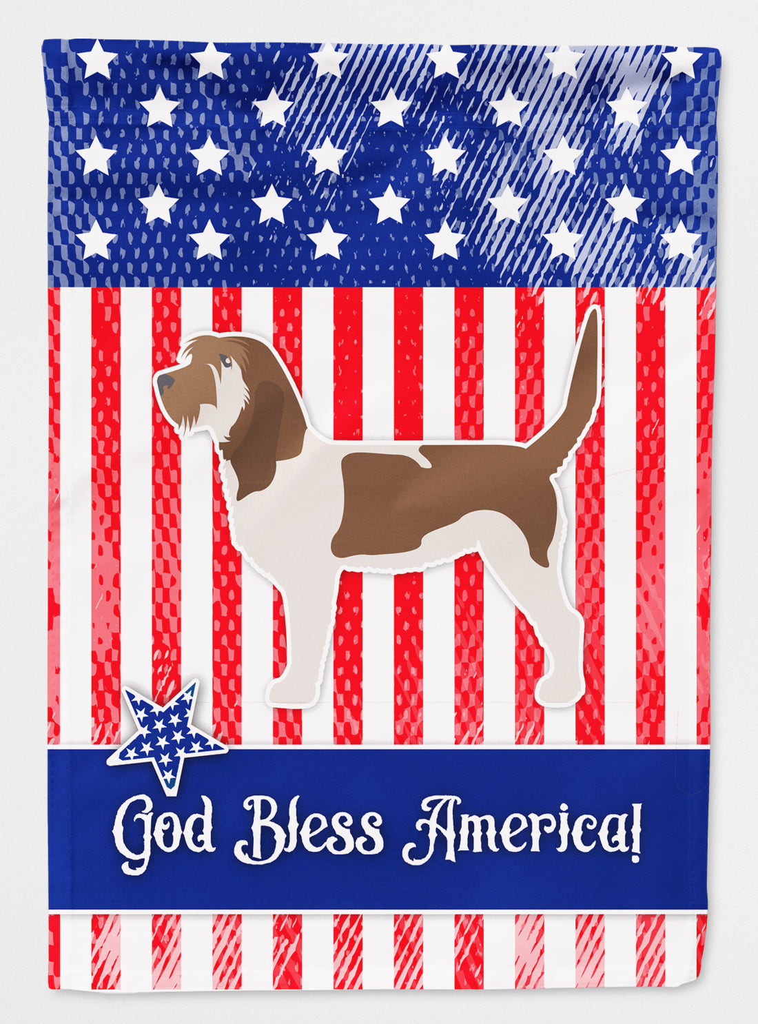 USA Patriotic Grand Basset Griffon Vendeen Flag Canvas House Size BB3290CHF  the-store.com.