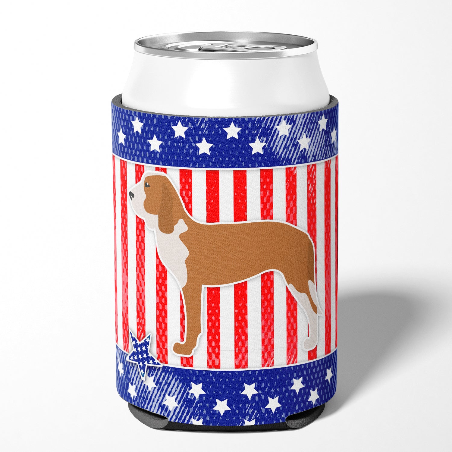 USA Patriotic Spanish Hound Can or Bottle Hugger BB3291CC  the-store.com.