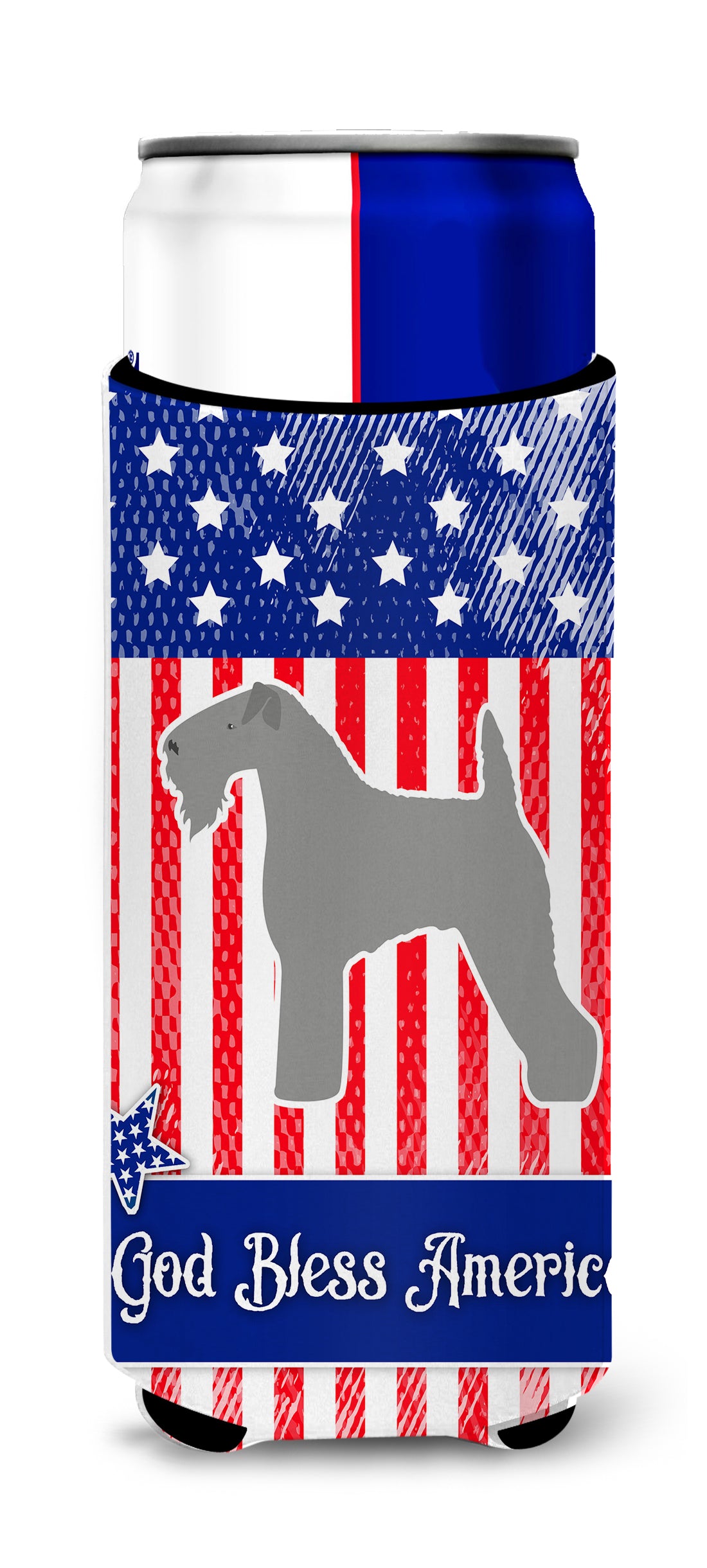 USA Patriotic Kerry Blue Terrier  Ultra Hugger for slim cans BB3292MUK  the-store.com.
