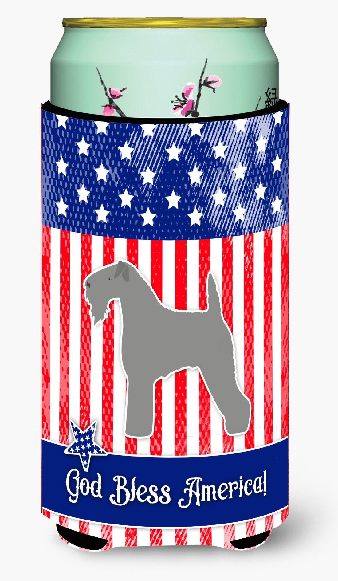 USA Patriotic Kerry Blue Terrier Tall Boy Beverage Insulator Hugger BB3292TBC by Caroline's Treasures
