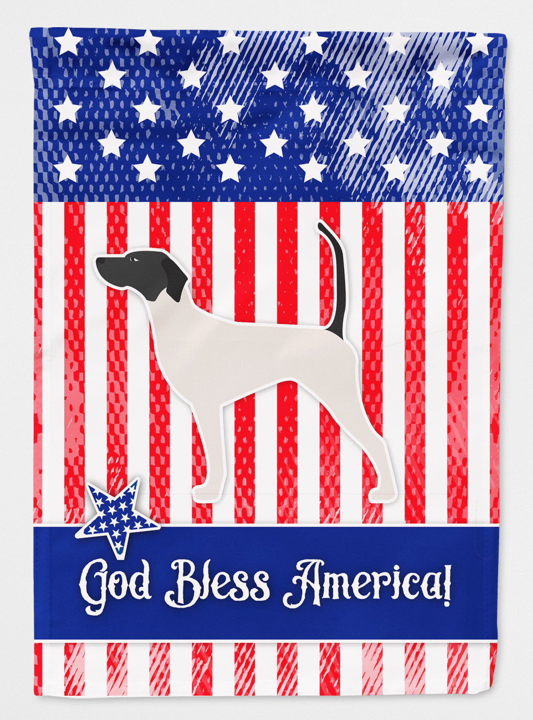 USA Patriotic English Pointer Flag Canvas House Size BB3295CHF  the-store.com.