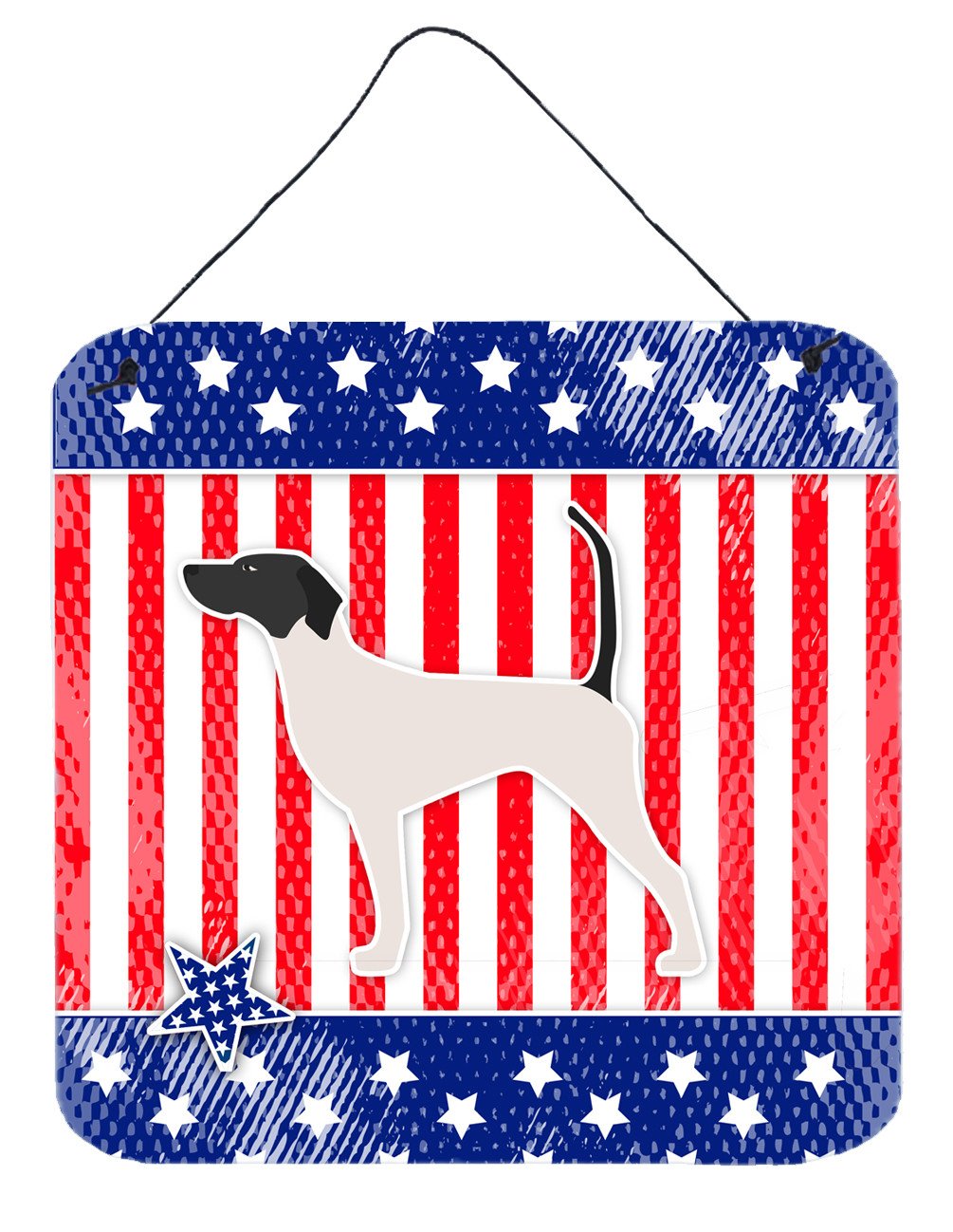USA Patriotic English Pointer Wall or Door Hanging Prints BB3295DS66 by Caroline's Treasures